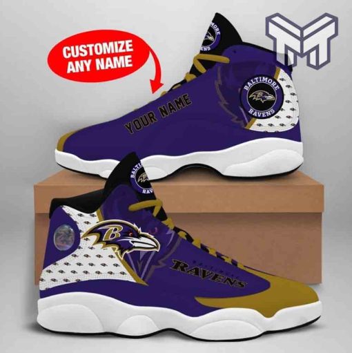 custom-shoes-baltimore-ravens-nfl-big-logo-football-team-air-jordan-13-shoes