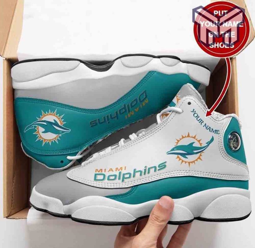 Miami Dolphins Air Jordan 13 Sneakers Nfl Custom Sport Shoes