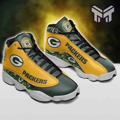 green-bay-packers-air-jordan-13nfl-big-logo-fans-sport-white-black-j13-shoes