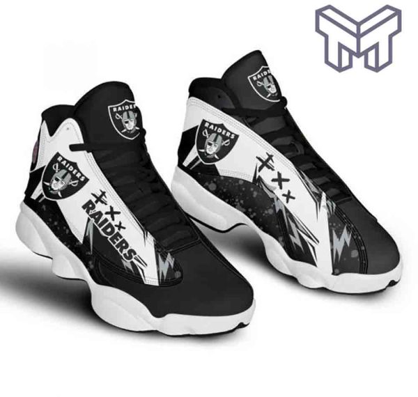 las-vegas-raiders-air-jordan-13fans-sport-shoes-nfl-big-logo-white-black-j13-shoes