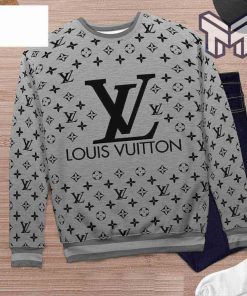 louis-vuitton-grey-3d-ugly-sweater