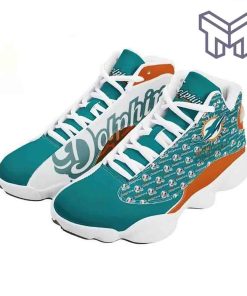 miami-dolphins-air-jordan-13fans-sport-shoes-nfl-big-logo-white-black-j13-shoes-type01