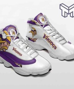 minnesota-vikings-air-jordan-13football-nfl-football-team-big-logo-sneaker-gift-for-fans-white-black-j13-shoes