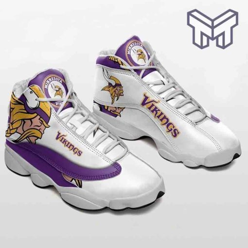 minnesota-vikings-air-jordan-13football-nfl-football-team-big-logo-sneaker-gift-for-fans-white-black-j13-shoes