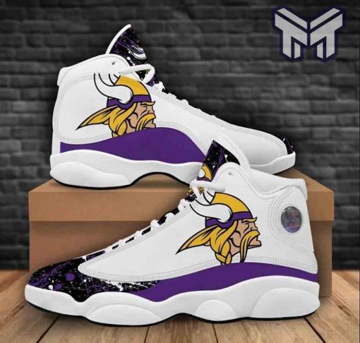 minnesota-vikings-air-jordan-13nfl-big-logo-bling-bling-football-team-sneaker-white-black-j13-shoes