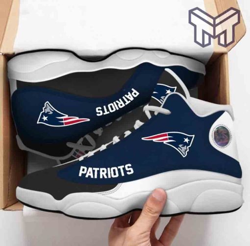 new-england-patriots-air-jordan-13nfl-big-logo-football-team-white-black-j13-shoes-type07