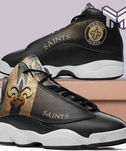 new-orleans-saints-air-jordan-13nfl-fans-sport-white-black-j13-shoes-type03