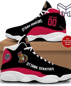 ottawa-senators-air-jordan-13nhl-retro-white-black-j13-shoes-custom-shoes