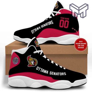 ottawa-senators-air-jordan-13nhl-retro-white-black-j13-shoes-custom-shoes