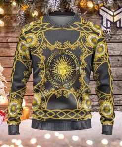 gianni-versace-golden-pattern-black-3d-ugly-sweater-luxury-brand-clothing-clothes-outfit