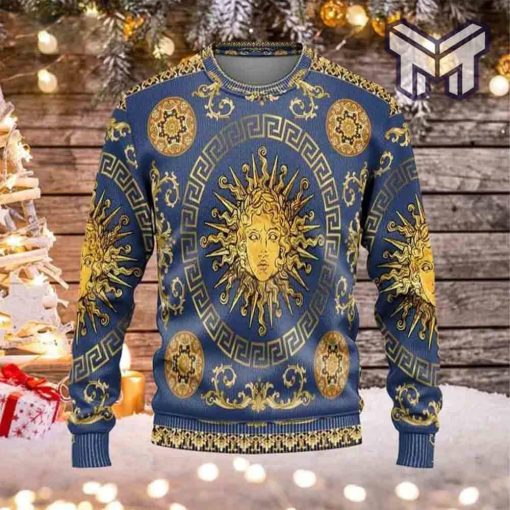 gianni-versace-golden-pattern-blue-3d-ugly-sweater-luxury-brand-clothing-clothes-outfit