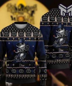 jack-skellington-christian-dior-logo-ugly-christmas-sweater