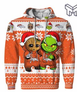 christmas-hoodies-denver-broncos-baby-groot-and-grinch-ugly-christmas-3d-hoodie