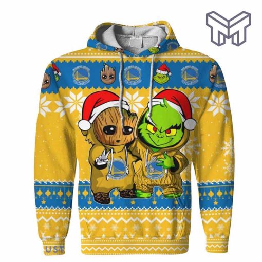 christmas-hoodies-golden-state-warriors-baby-groot-grinch-christmas-3d-hoodie
