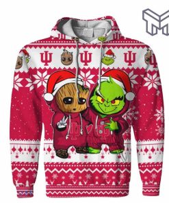 christmas-hoodies-indiana-hoosiers-baby-groot-and-grinch-ugly-christmas-3d-hoodie