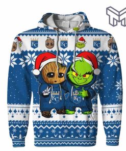 christmas-hoodies-kansas-city-royals-baby-groot-and-grinch-ugly-christmas-3d-hoodie