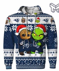 christmas-hoodies-los-angeles-rams-baby-groot-and-grinch-ugly-christmas-3d-hoodie