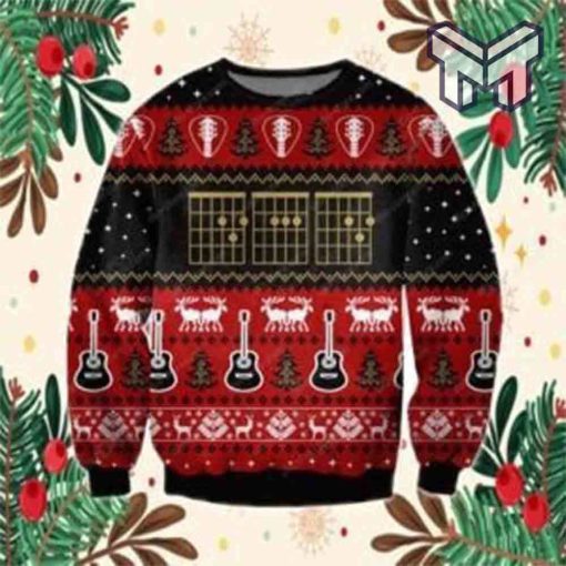 guitar-all-over-print-ugly-christmas-sweater