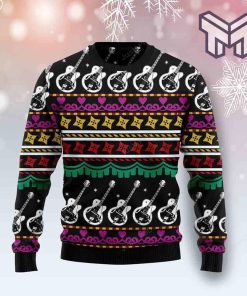 guitar-christmas-christmas-all-over-print-ugly-christmas-sweater