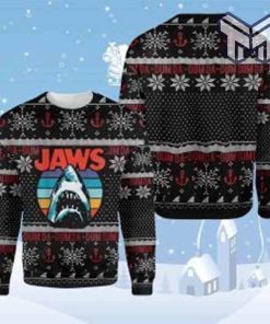 halloween-horror-shark-jaws-all-over-print-ugly-christmas-sweater