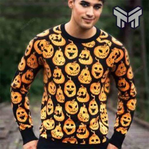 halloween-pumpkin-all-over-print-ugly-christmas-sweater