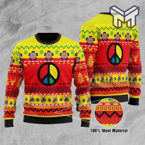 hippie-all-over-print-ugly-christmas-sweater