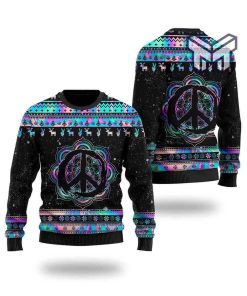 hippie-holographic-mandala-peace-sign-for-hippie-lovers-all-over-print-ugly-christmas-sweater