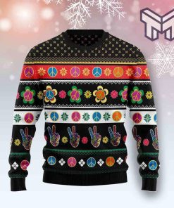 hippie-peace-sign-christmas-all-over-print-ugly-christmas-sweater