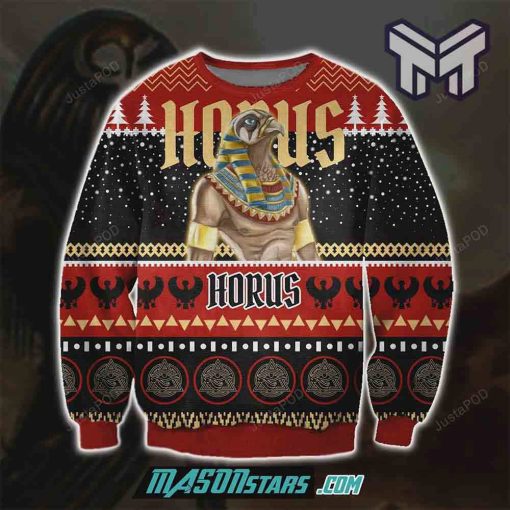Horus 3D Print Knitting Pattern Christmas All Over Print Ugly Christmas Sweater