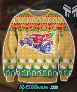 Hot Rod 3D Print Knitting Pattern Christmas All Over Print Ugly Christmas Sweater