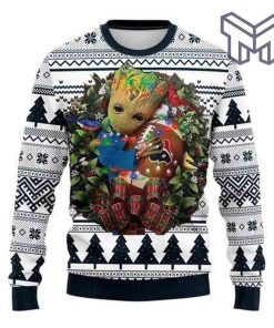 Houston Texans Groot Hug All Over Print Ugly Christmas Sweater