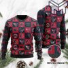 Houston Texans Logo Checkered Flannel Design All Over Print Ugly Christmas Sweater