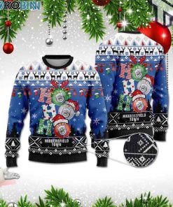 Huddersfield Town Ho Ho Ho 3D Print Christmas Wool Sweater All Over Print Ugly Christmas Sweater