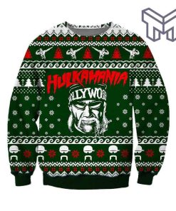 Hulkamania Knitting Pattern Christmas All Over Print Ugly Christmas Sweater