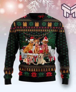 I Am Ready For Christmas Golden Retriever Christmas All Over Print Ugly Christmas Sweater