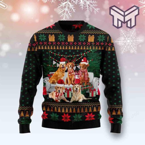 I Am Ready For Christmas Golden Retriever Christmas All Over Print Ugly Christmas Sweater
