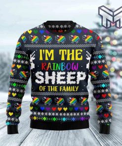 I Am The Rainbow Sheep Of Family All Over Print Ugly Christmas Sweater