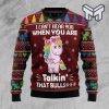 I Cant Hear You Unicorn Christmas All Over Print Ugly Christmas Sweater