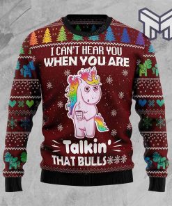 I Cant Hear You Unicorn Christmas All Over Print Ugly Christmas Sweater