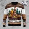 I Hate People Bear Camping Fire All Over Print Ugly Christmas Sweater