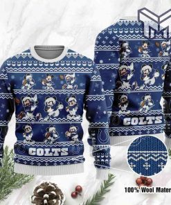 Indianapolis Colts Mickey Mouse All Over Print Ugly Christmas Sweater