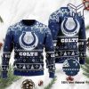 Indianapolis Colts Santa Claus In The Moon All Over Print Ugly Christmas Sweater