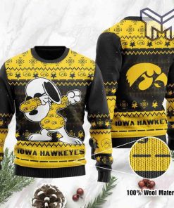 Iowa Hawkeyes Snoopy Dabbing Holiday Party All Over Print Ugly Christmas Sweater