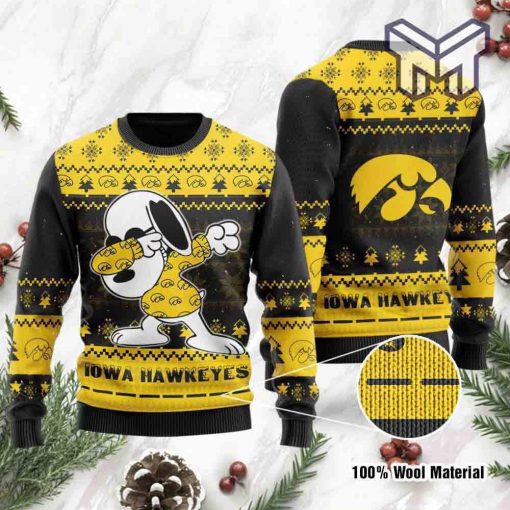 Iowa Hawkeyes Snoopy Dabbing Holiday Party All Over Print Ugly Christmas Sweater