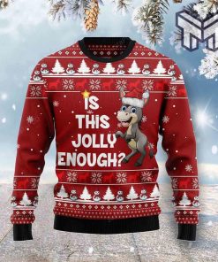 Is This Jolly Enough Donkey Christmas All Over Print Ugly Christmas Sweater