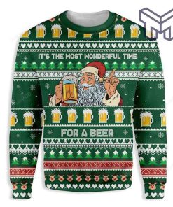 Its The Most Wonderful Occasion For A Beer Santa All Over Print Ugly Christmas Sweater