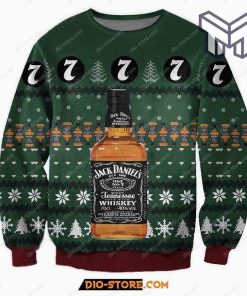 Jack Daniels Tennessee Whiskey Knitting Pattern For Unisex Christmas All Over Print Ugly Christmas