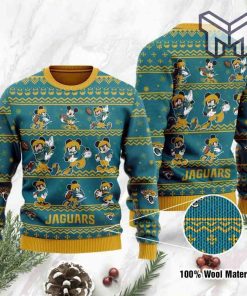 Jacksonville Jaguars Mickey Mouse All Over Print Ugly Christmas Sweater