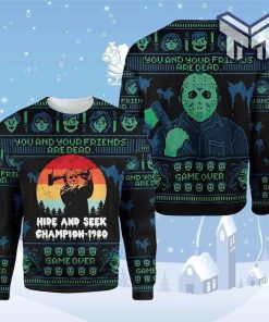 Jason Voorhees Hide And Seek Champion 1980 All Over Print Ugly Christmas Sweater