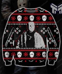 Jason Voorhees Knitting Pattern 3D Print All Over Print Ugly Christmas Sweater